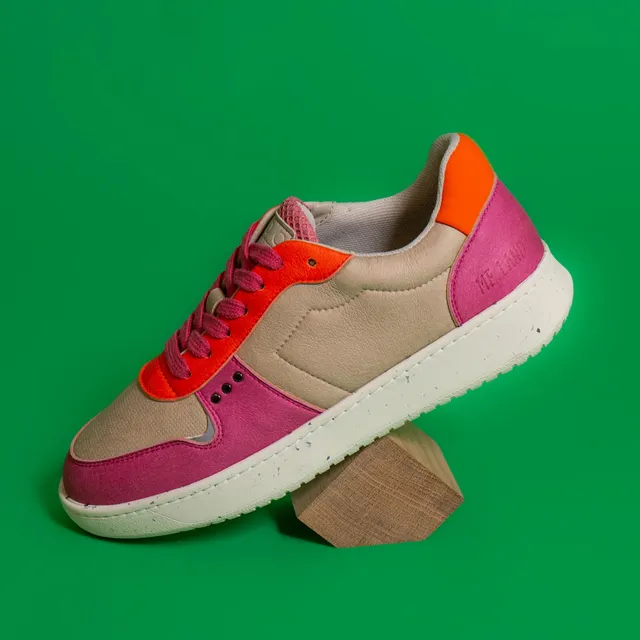 Me.Land Evan baskets vegan beige rose orange taille 38