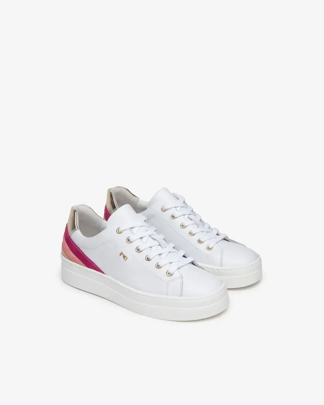 Nero Giardini Sneakers baskets cuir femme blanc