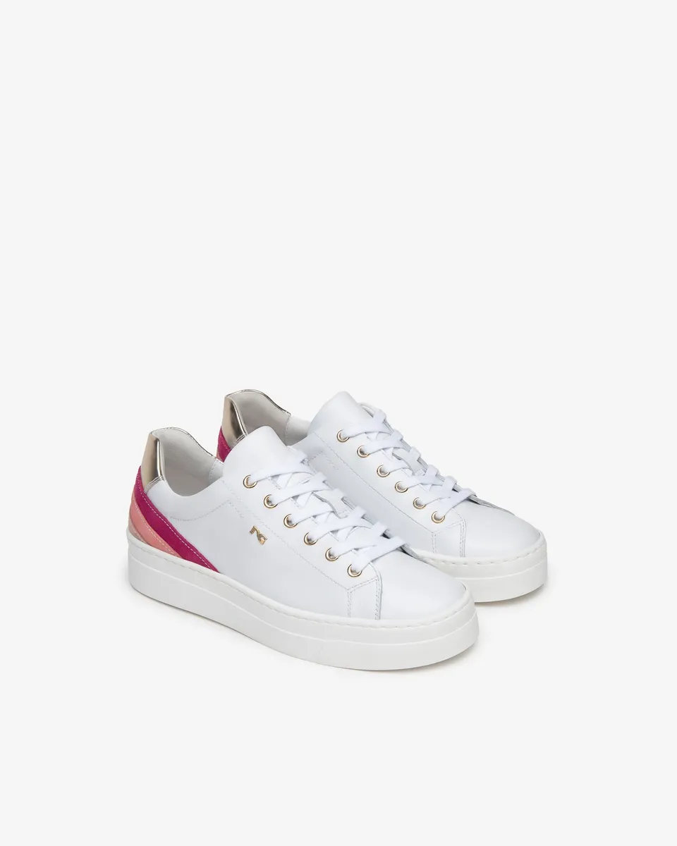 Nero Giardini Sneakers baskets cuir femme blanc