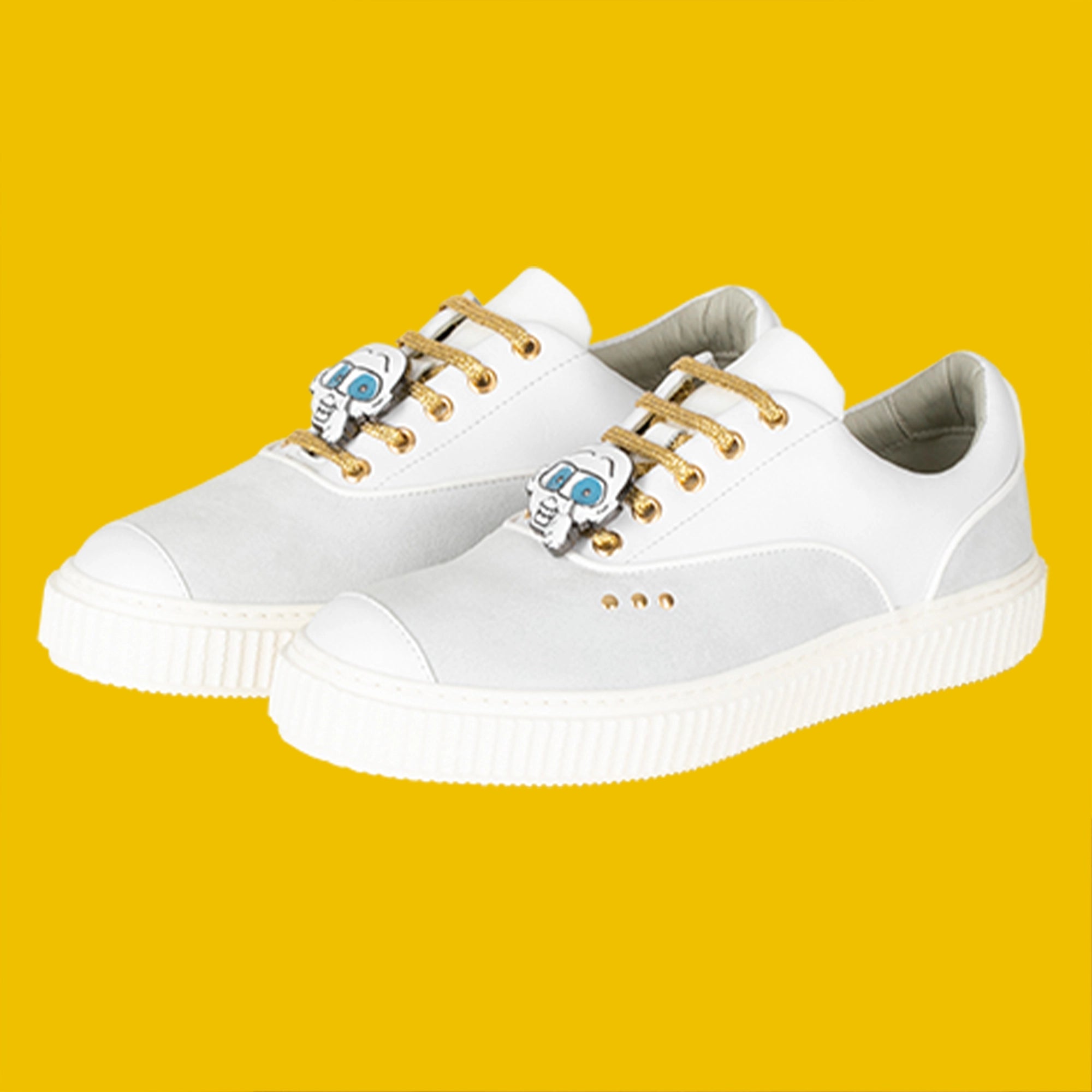 Me.Land Super.Me clap bijou chaussure blanc bleu