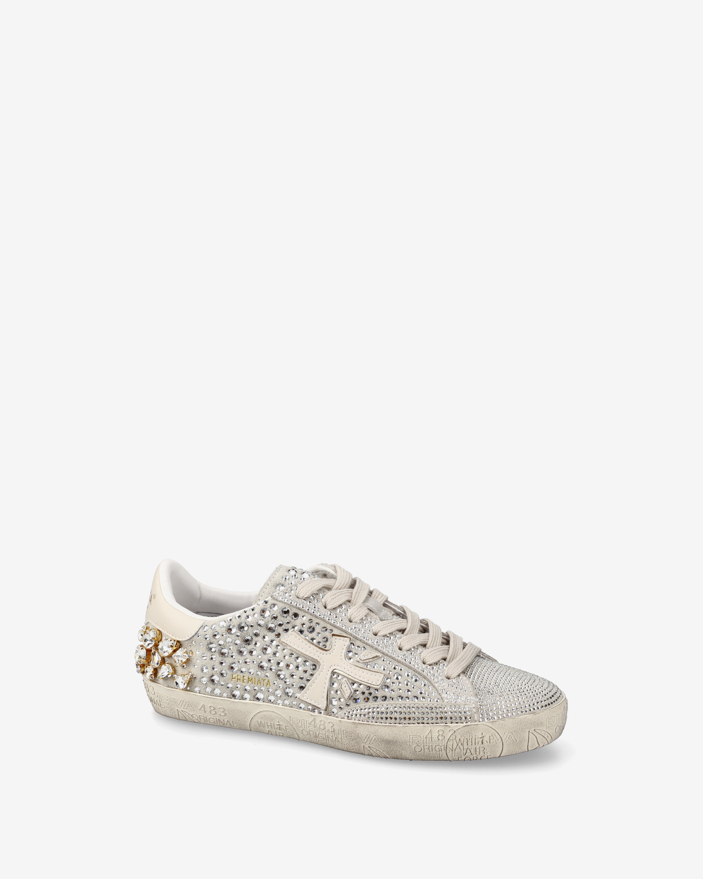 Premiata Stevend 7848 baskets femme crème strass