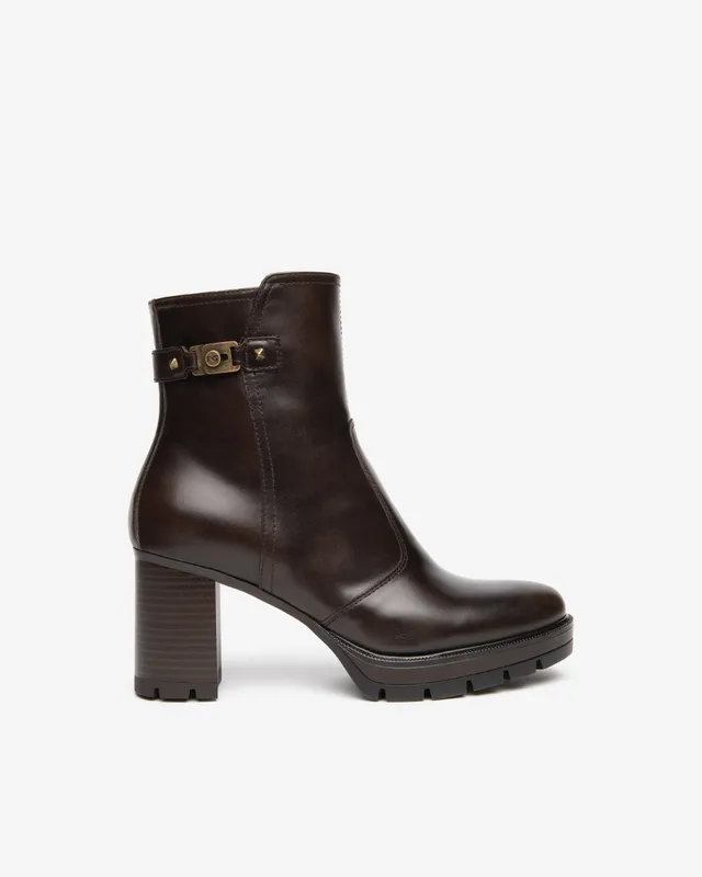Nero Giardini Bottines Cuir Femme Talon Bloc 80 mm