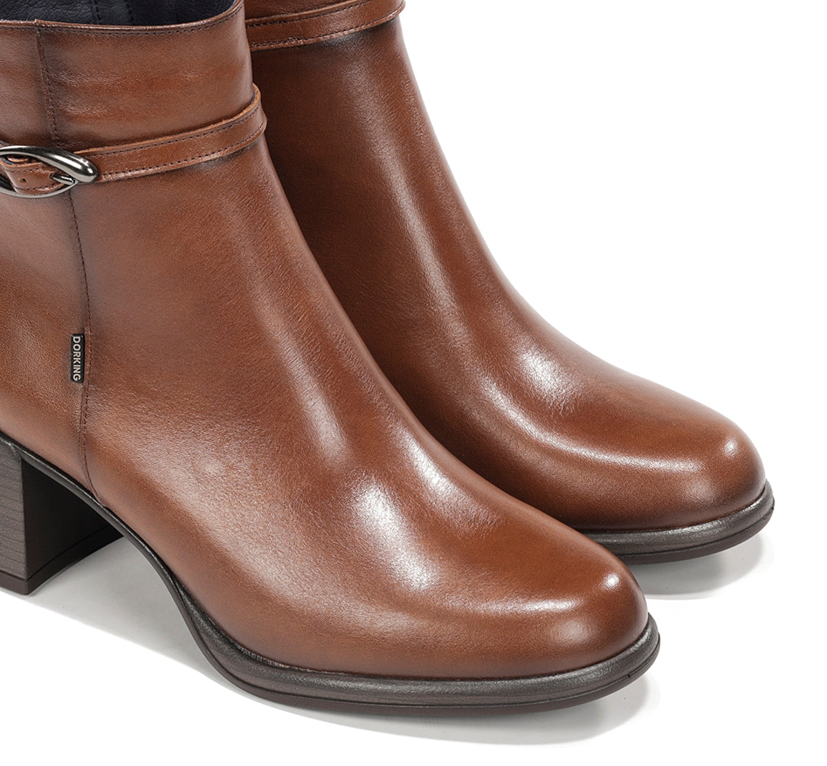 Dorking Frixe D9816 bottine femme marron talon léger