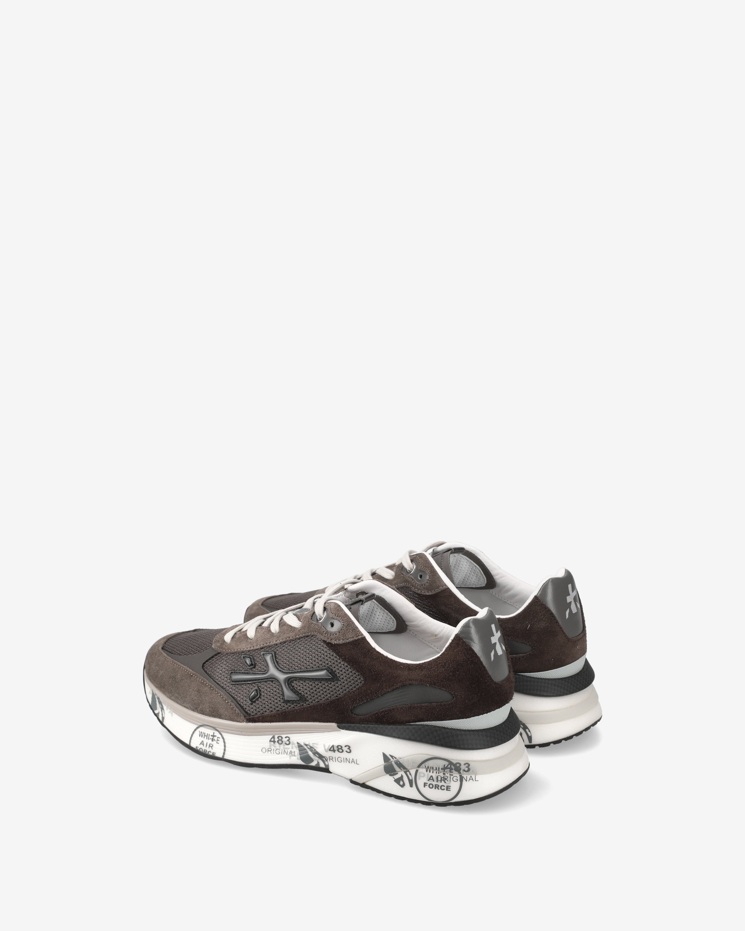 Premiata Moerun 6446 Sneakers Gris Marron Crème