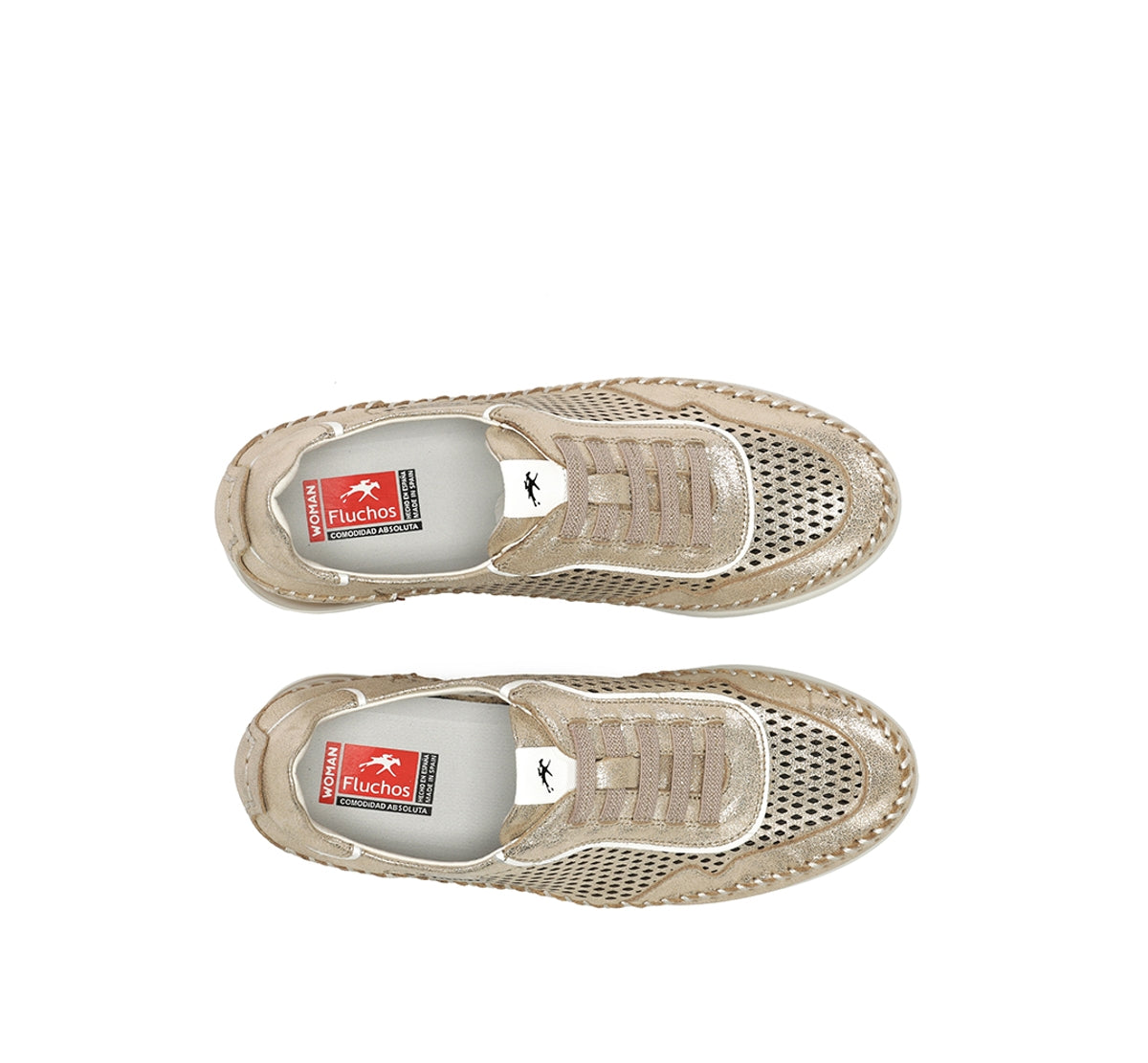 Fluchos Sella F2249 basket doré femme cuir