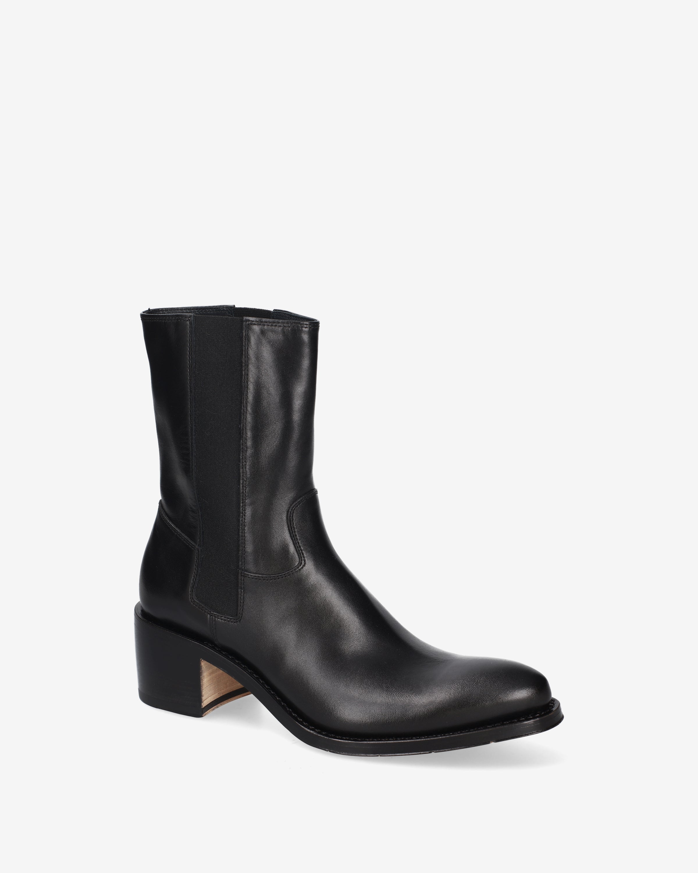 Premiata Boots bottines cuir noir femme talon 60 mm