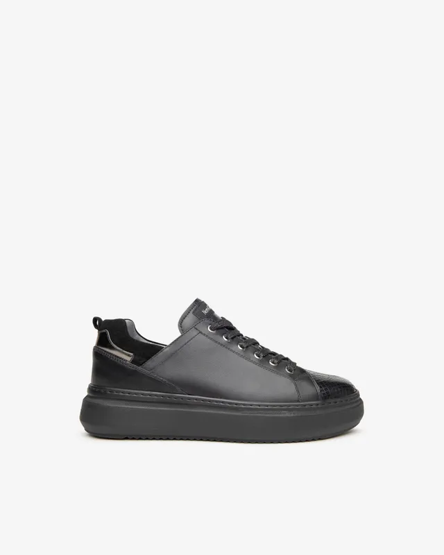 Nero Giardini Sneakers baskets cuir imprimé animal 4cm