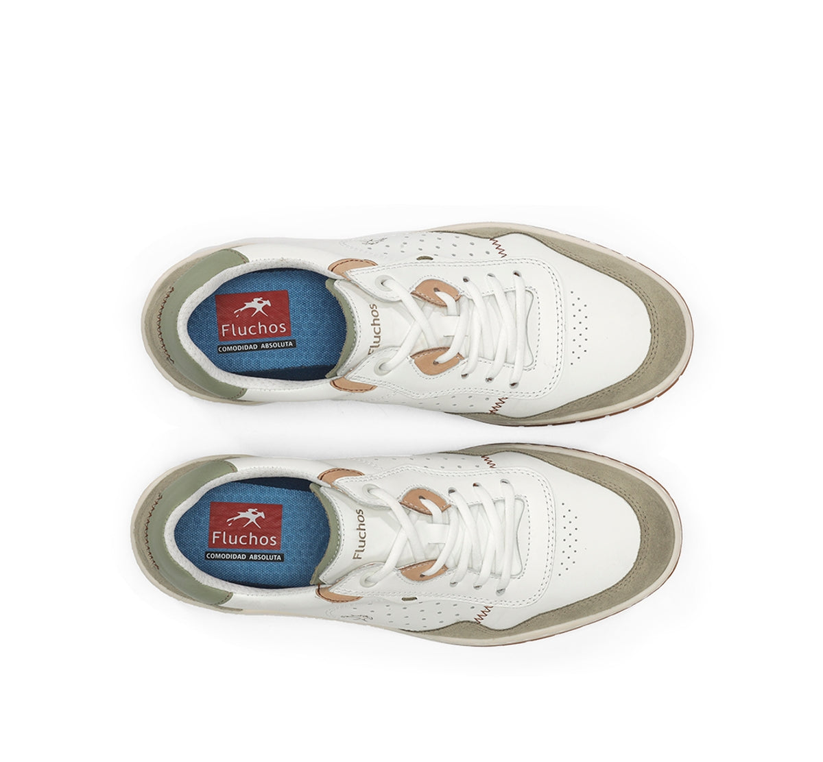 Fluchos Roger F2153 basket homme vert cuir