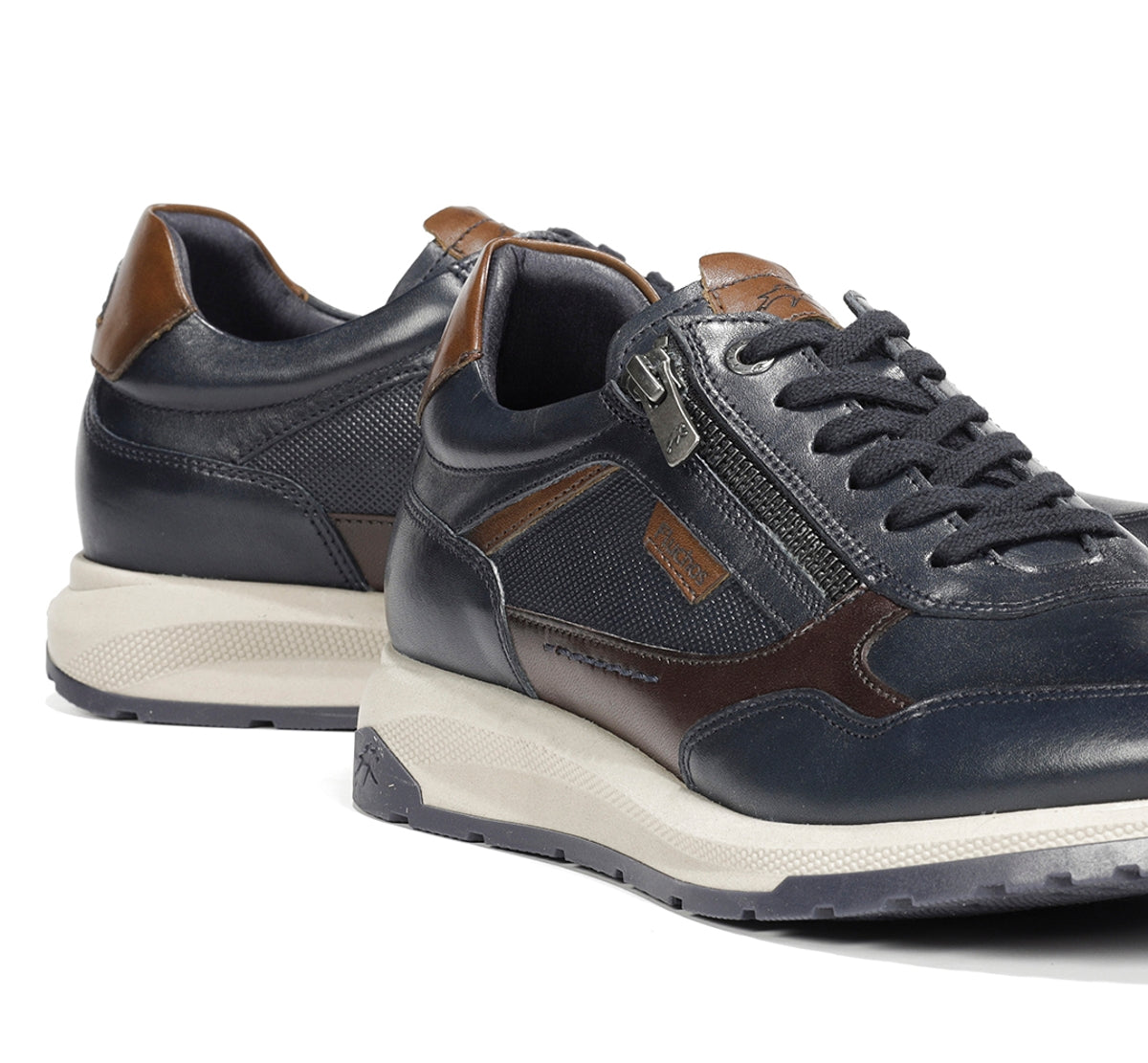 Fluchos Karter F2530 baskets homme bleu cuir