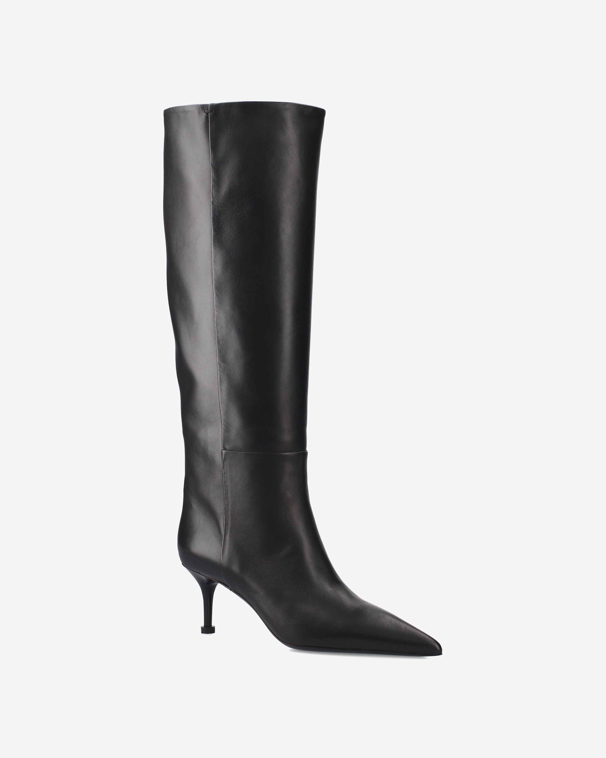 Premiata bottes cuir noir talon 65 mm femme