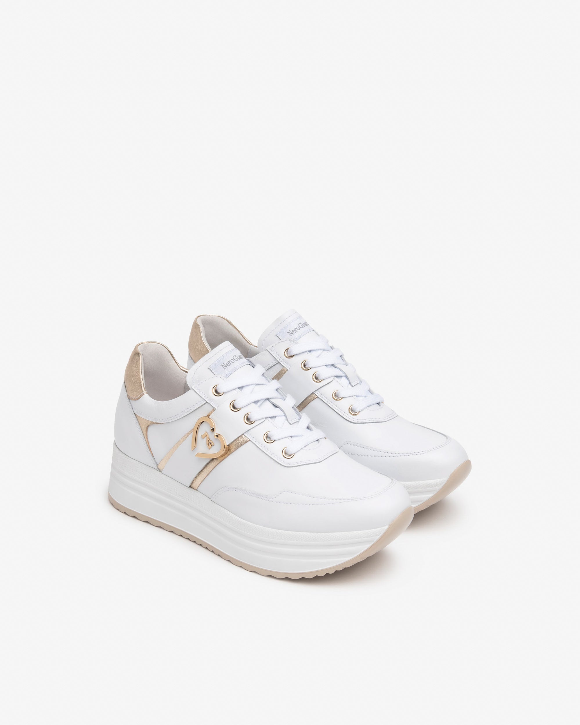 Nero Giardini Sneakers basket cuir tissu technique femme