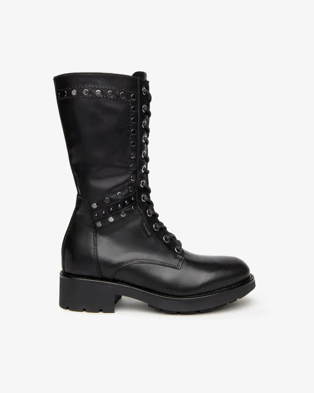Nero Giardini Boots bottes femme cuir lacets 38