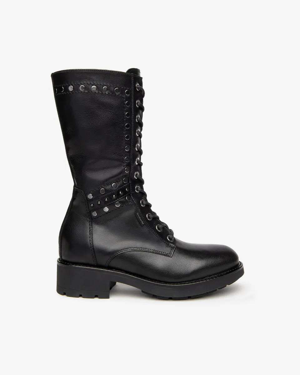 Nero Giardini Boots bottes femme cuir lacets 38