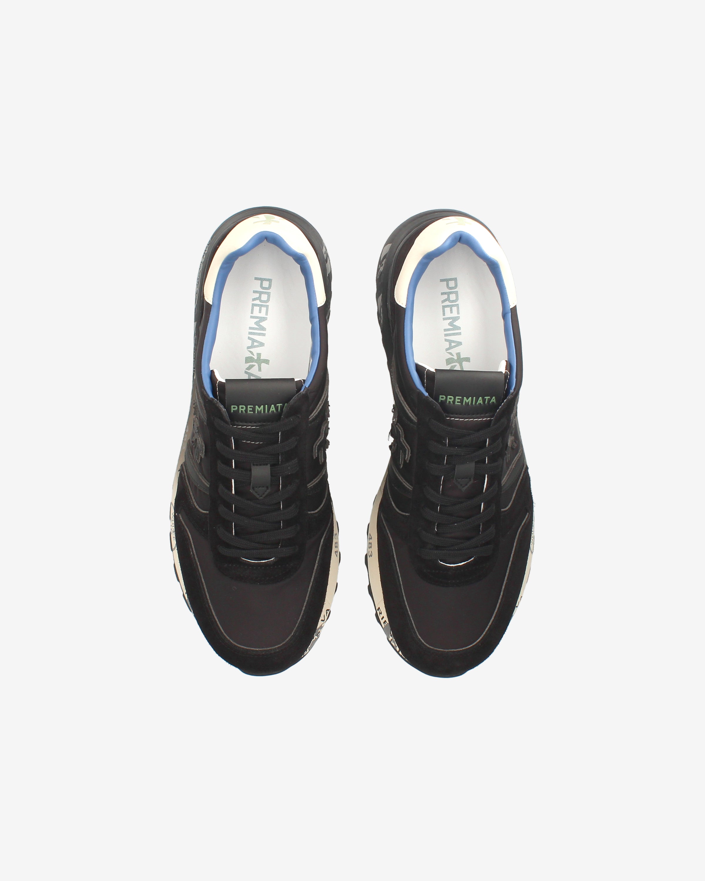Premiata Lander 7079 sneakers homme noir daim