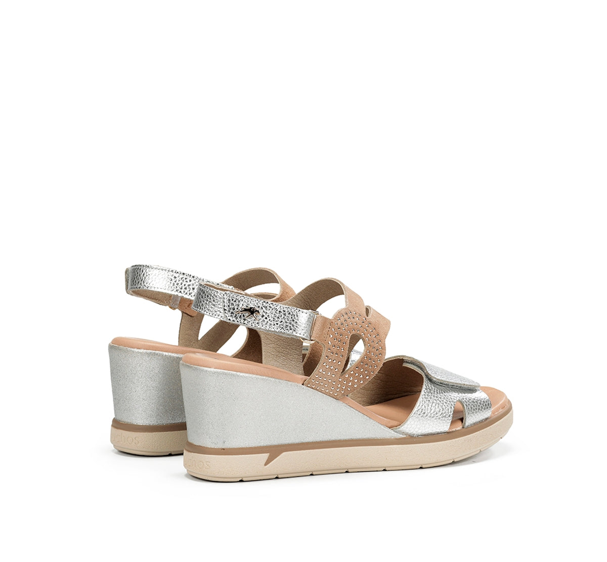 Fluchos Smash F2169 sandales femme argent compensées