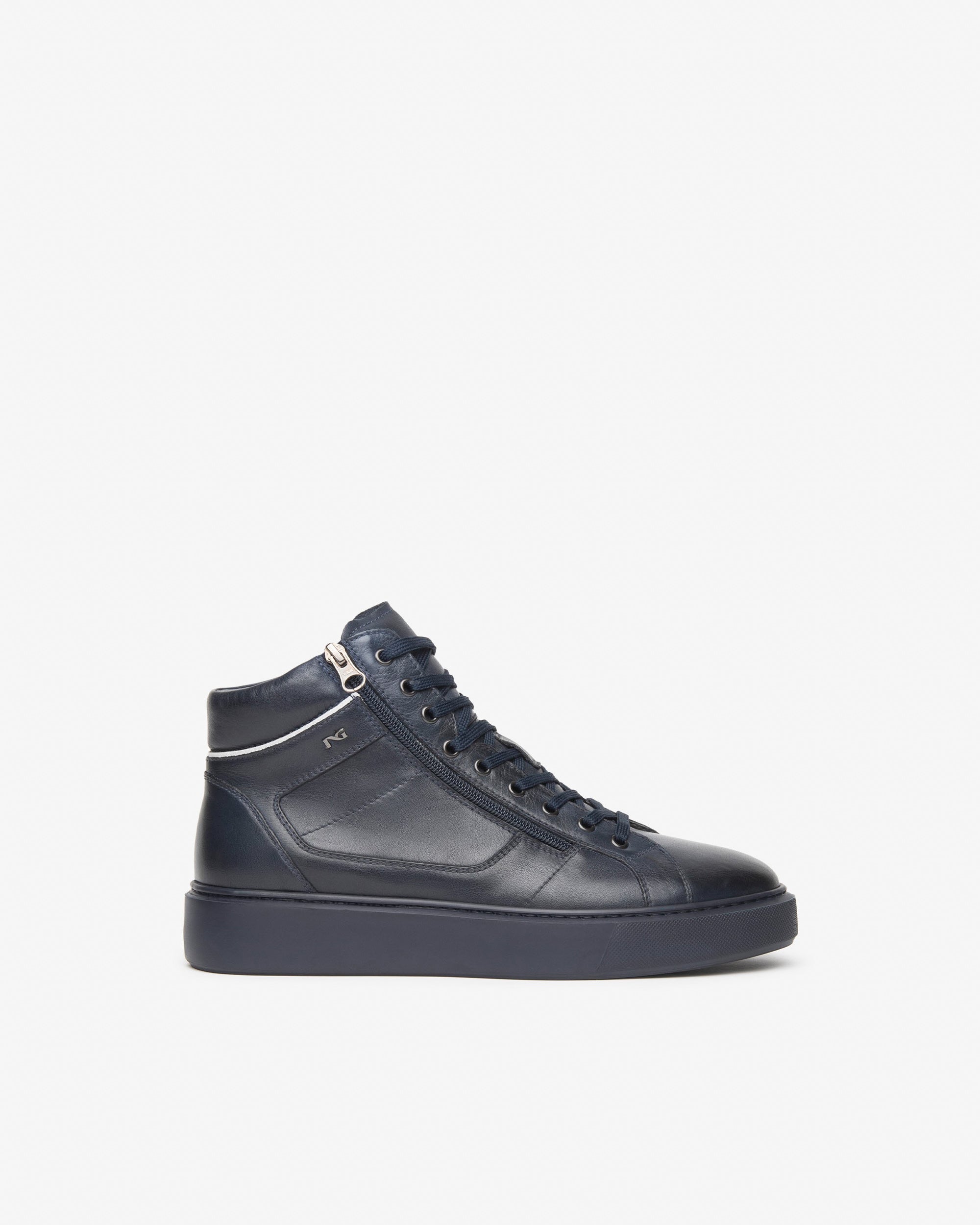 Nero Giardini Sneakers baskets cuir homme montantes