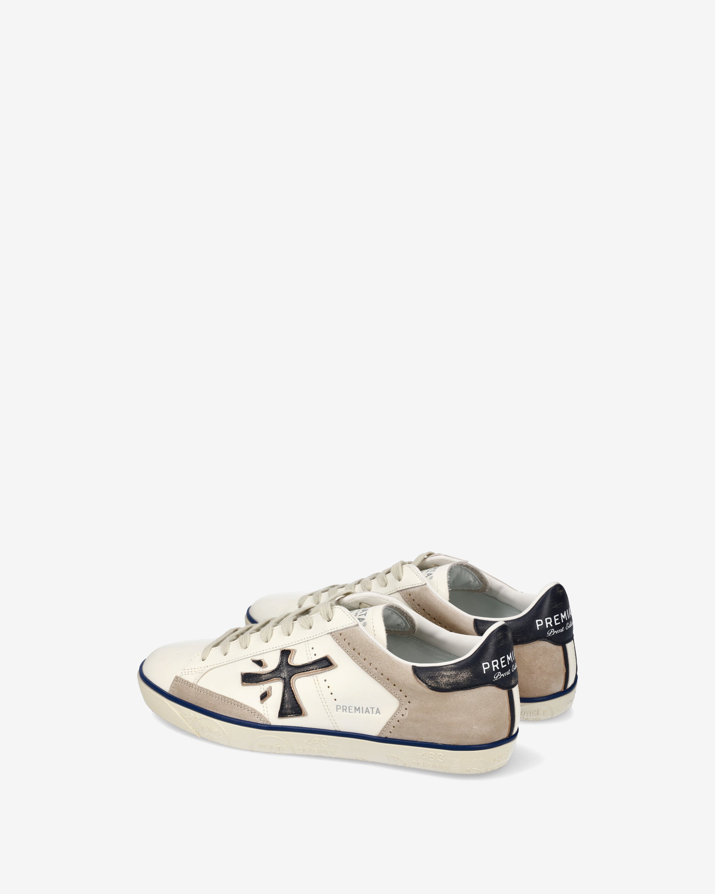 Premiata Steven 7285 sneakers homme blanc beige