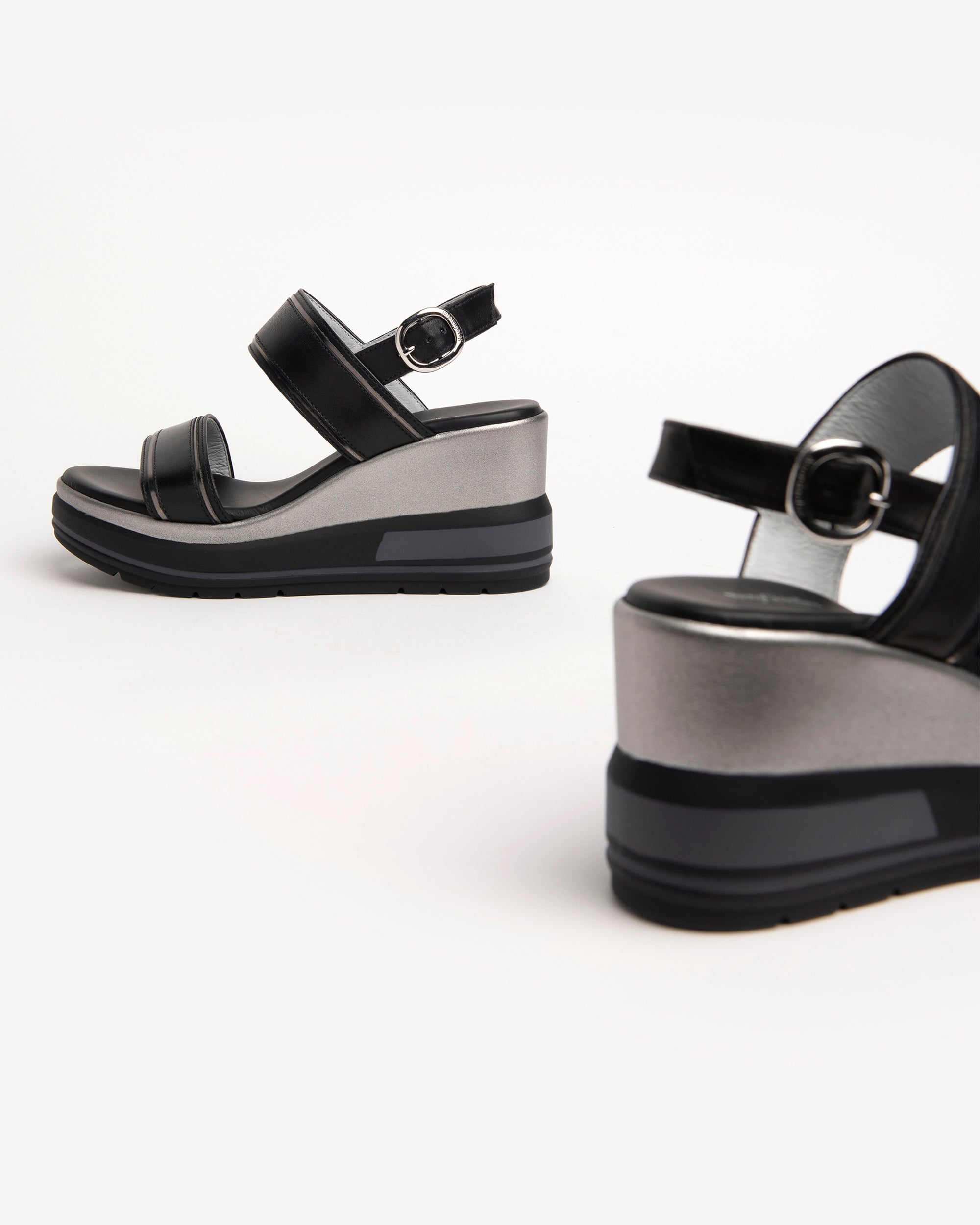 Nero Giardini Sandals sandales cuir femme compensées 7,5cm