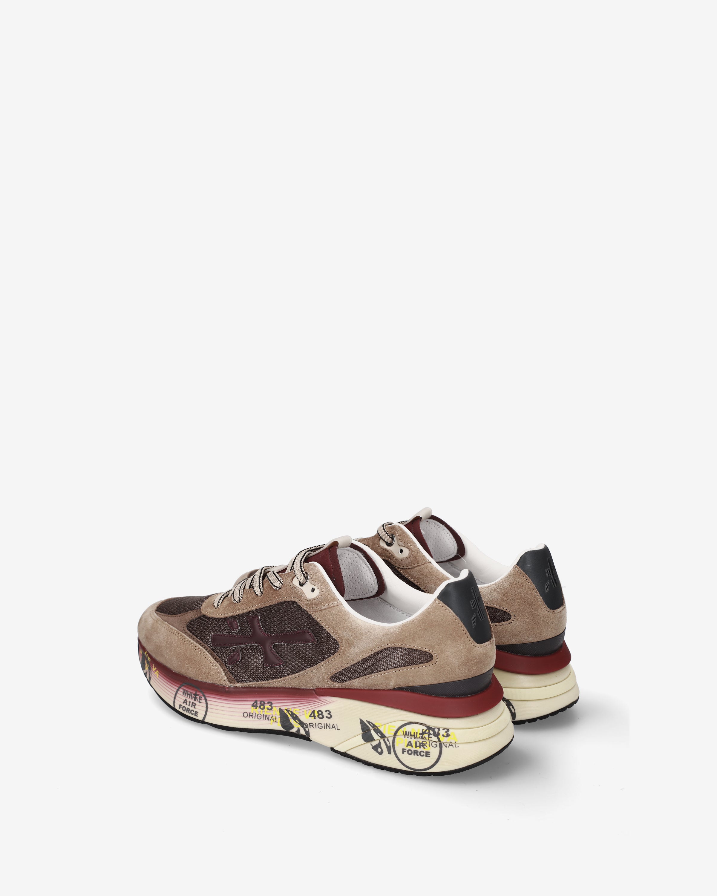 Premiata Moerun 8538 sneakers beige bordeaux