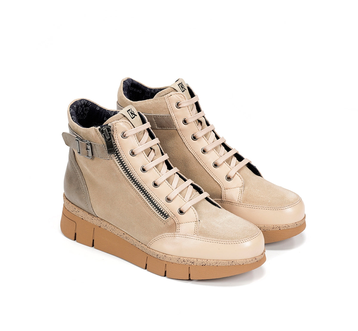 Dorking by Fluchos India D9329 Bottine Taupe Femme Sport