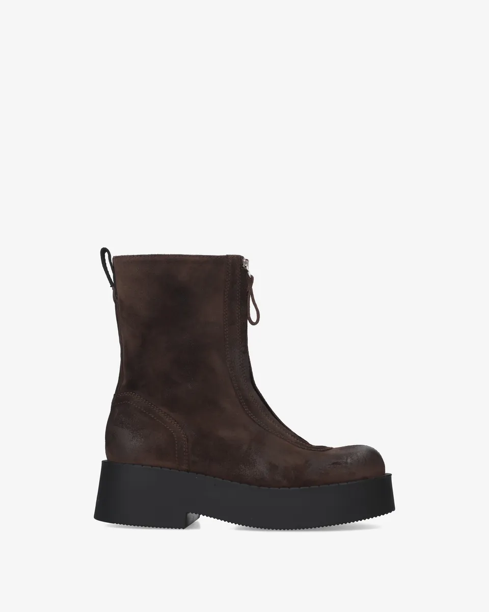 Premiata Boots bottines plateforme mocha 38 daim