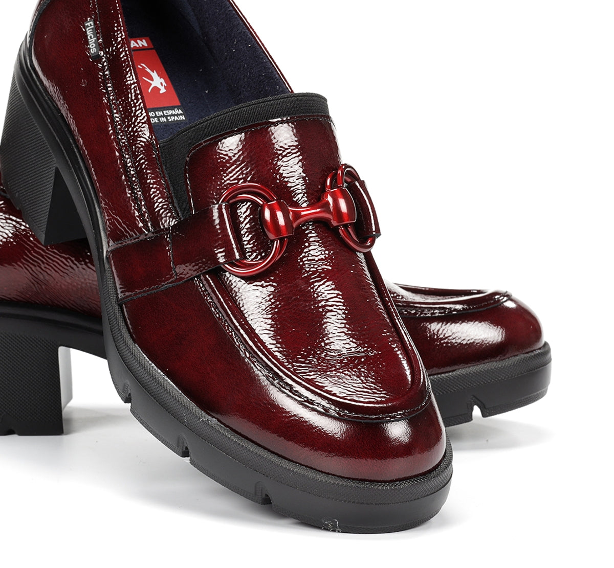 Fluchos Fugaz F2111 mocassins femme rouges