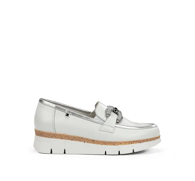 Dorking by Fluchos India D9298 mocassins blanc femme cuir