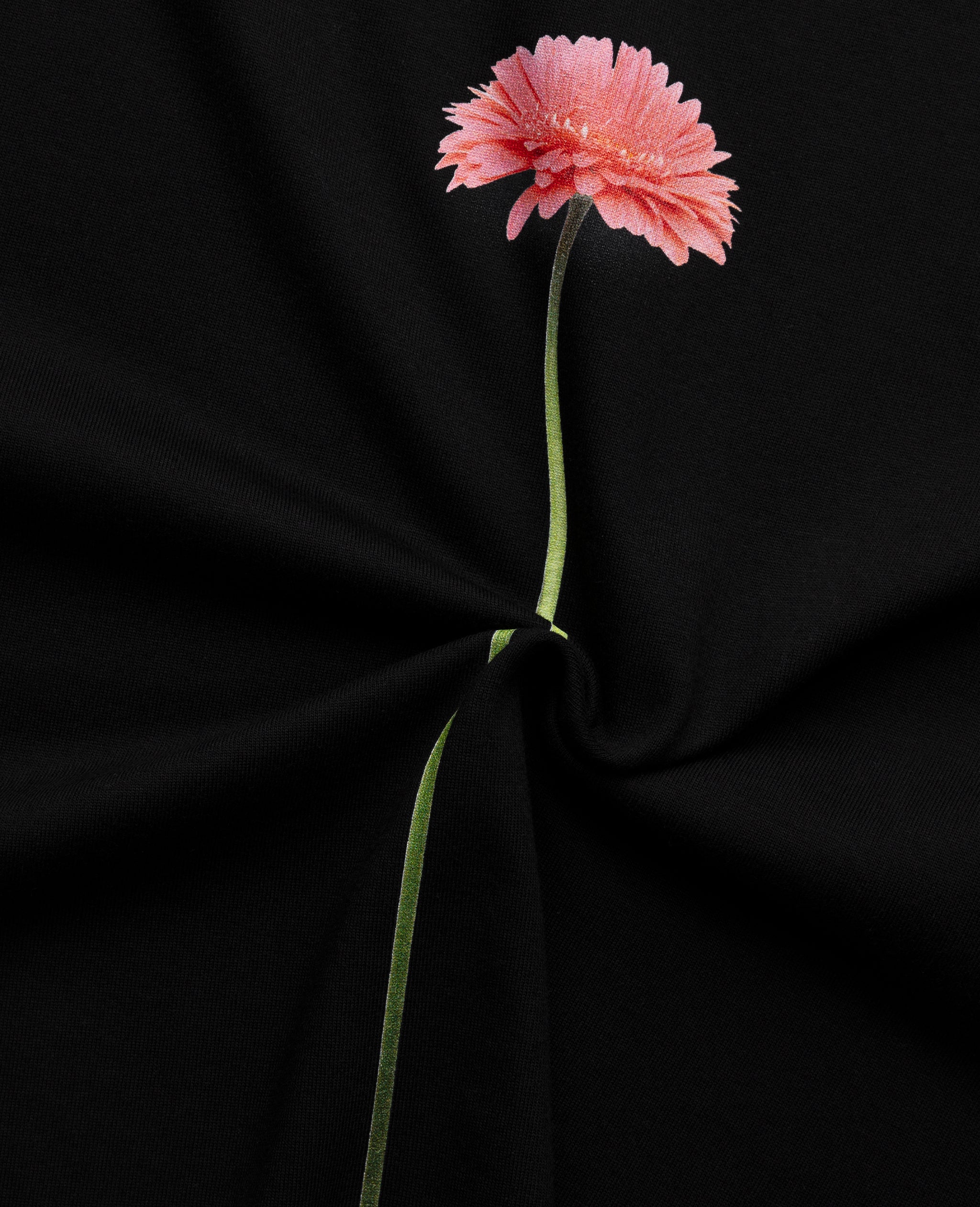 Flamingos Life Long-Sleeve Flower Black tee-shirt manches longues noir