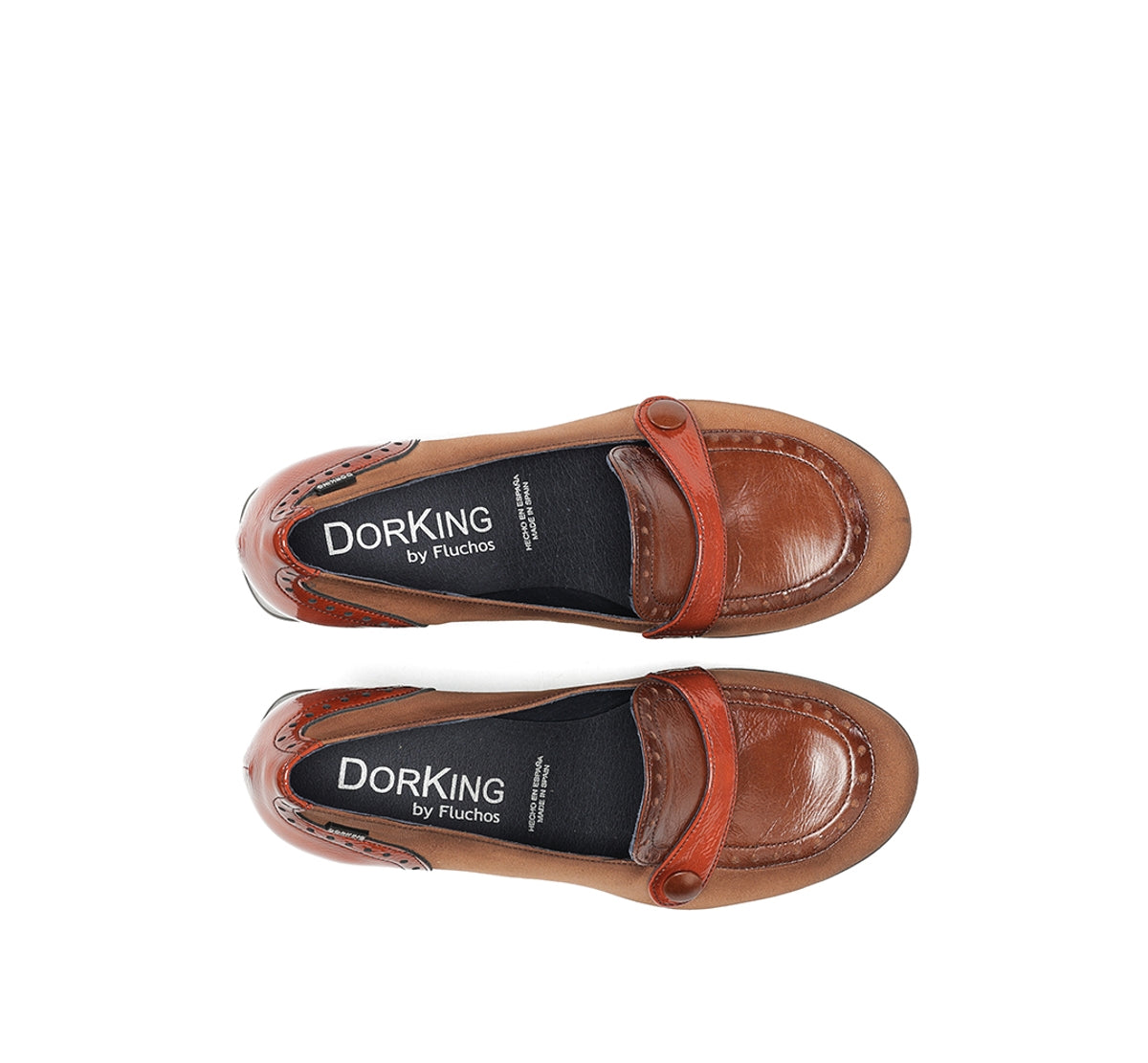 Dorking Dacy D9614 mocassin femme marron talon
