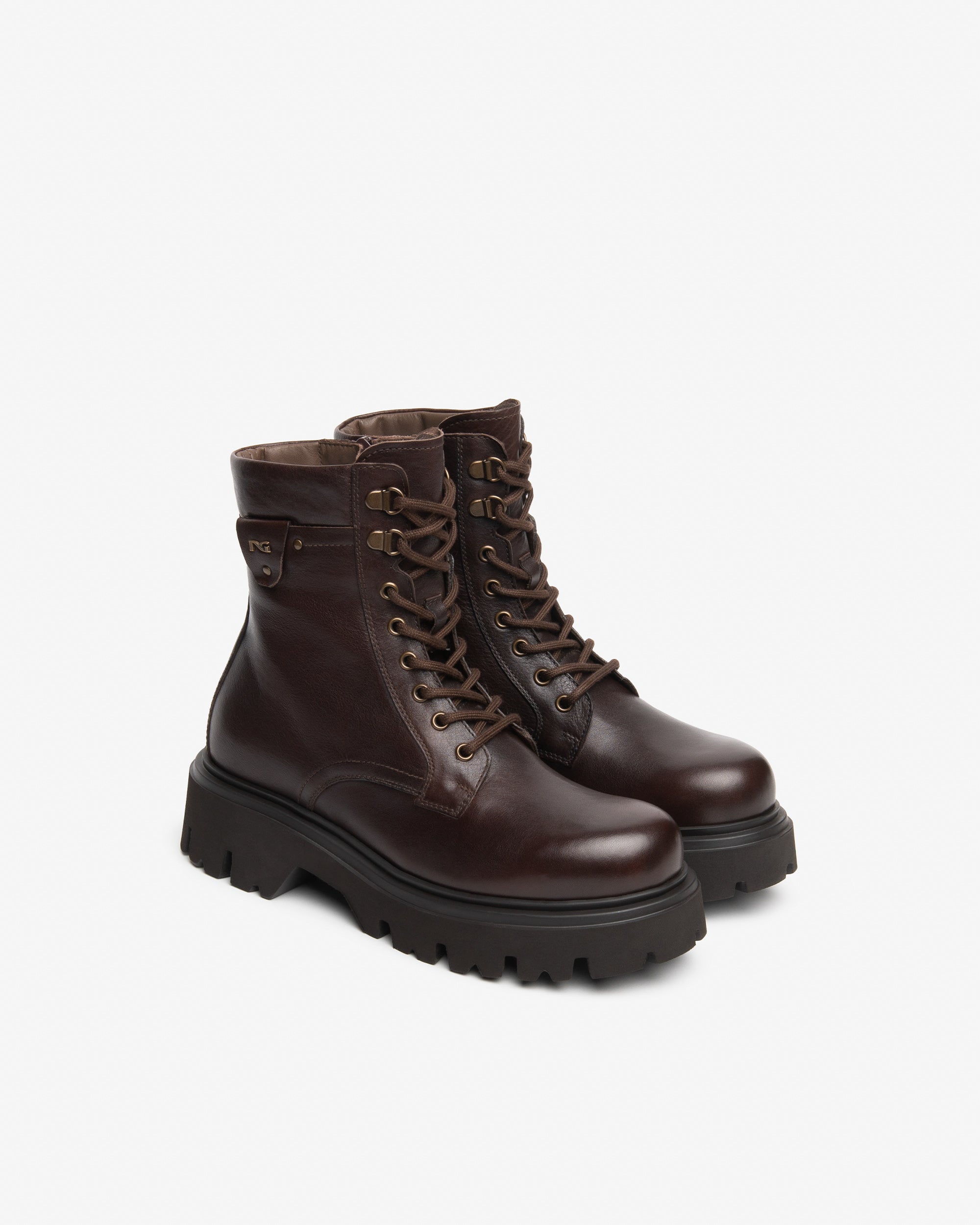 Nero Giardini Combat Boots rangers femme cuir pointure 38