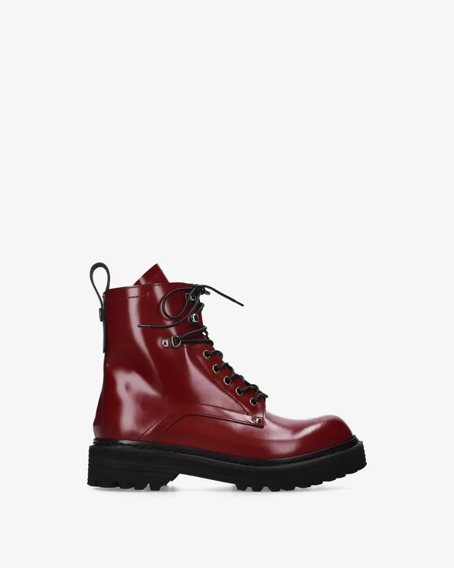 Premiata Anfibio bottines cuir rouge plateforme pointure 35-41,5