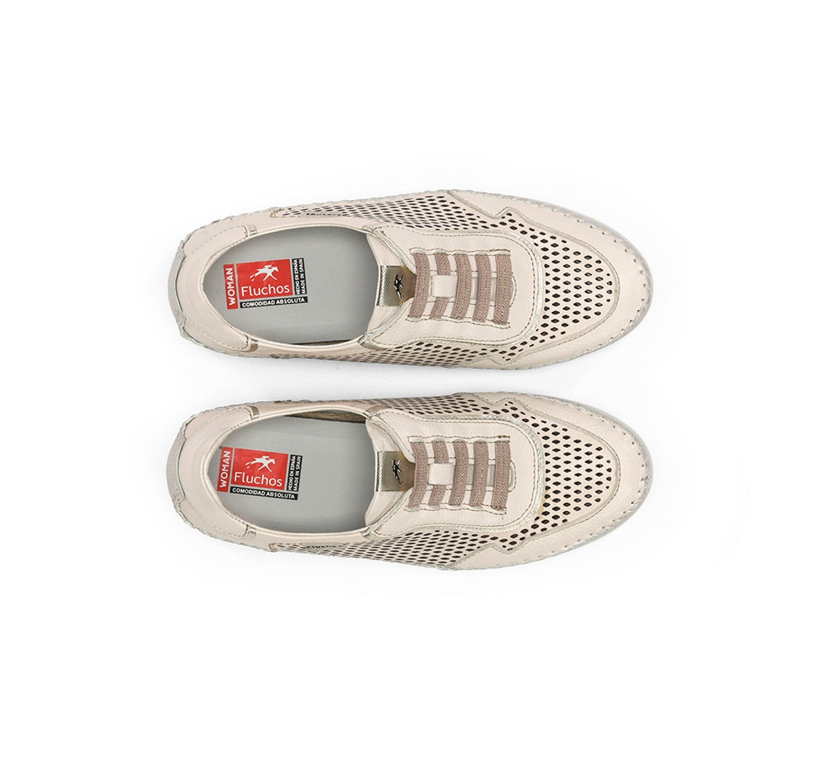 Fluchos Sella F2143 baskets femme taupe compensées