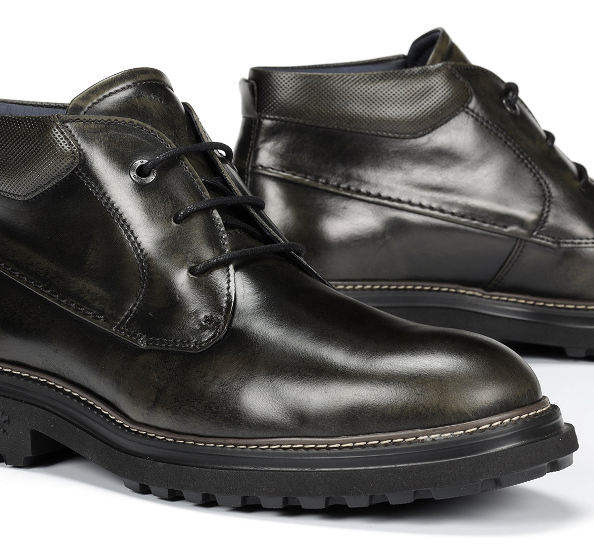Fluchos Lincon F2055 Bottines Vert Homme Cuir