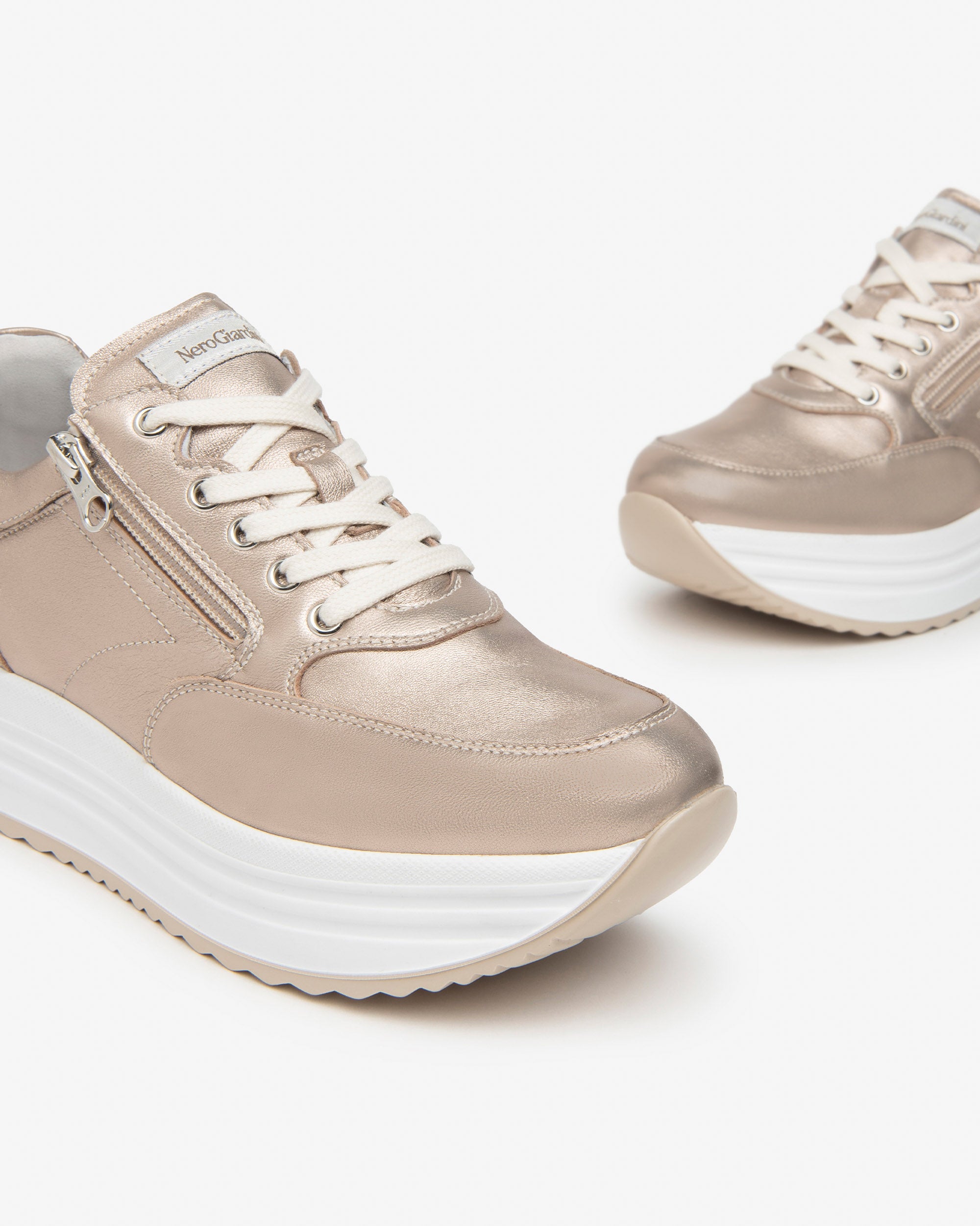 Nero Giardini Sneakers baskets cuir femme cuir lisse