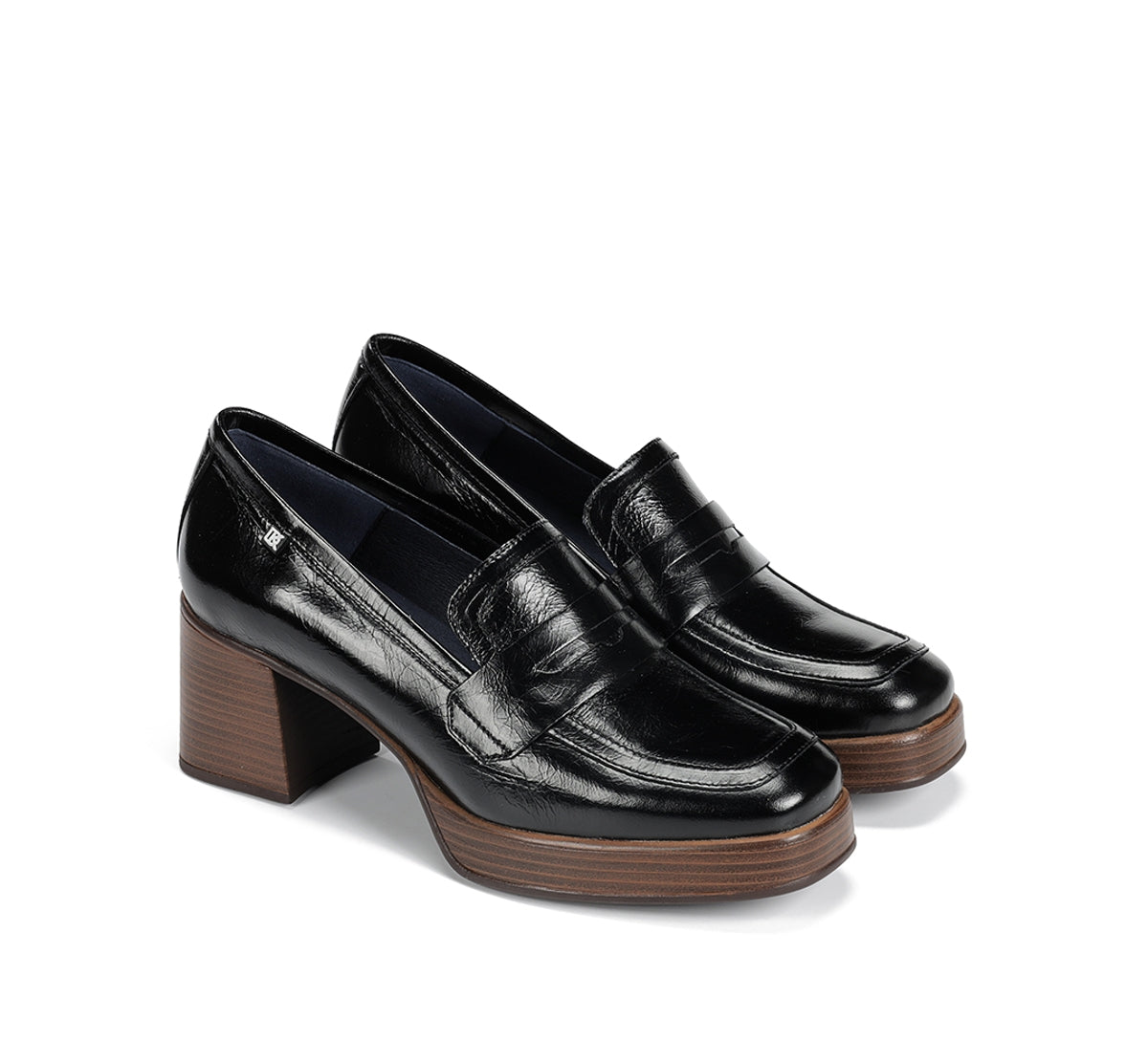 Fluchos Dorking Cristel D9334 mocassins noir plateforme