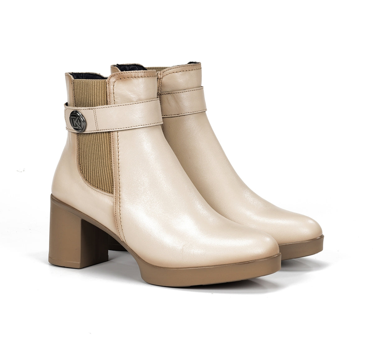 Fluchos Dorking Elite D9422 bottines taupe cuir femme