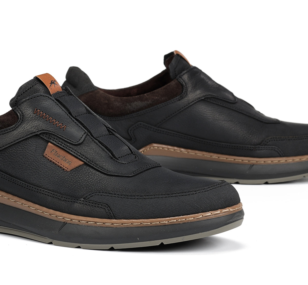 Fluchos Jeff F2278 baskets noir homme à lacets