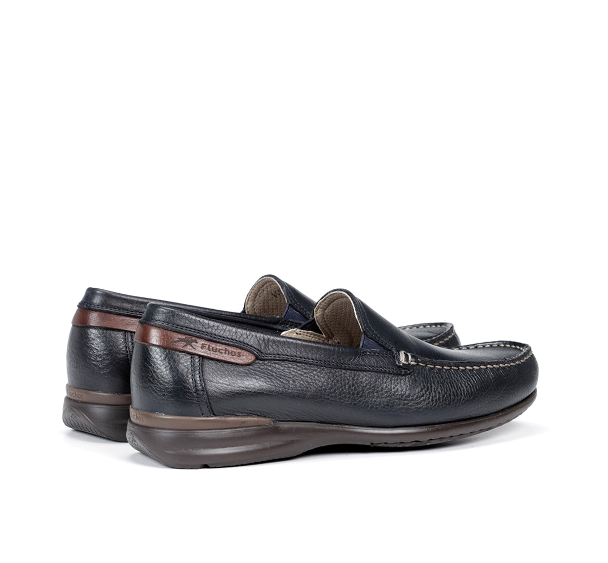 Fluchos Orion 8682 mocassin homme bleu cuir
