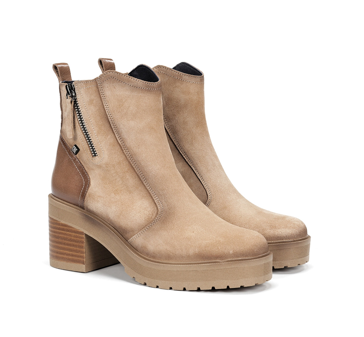 Dorking Sarah D9353 bottines femme taupe plateforme