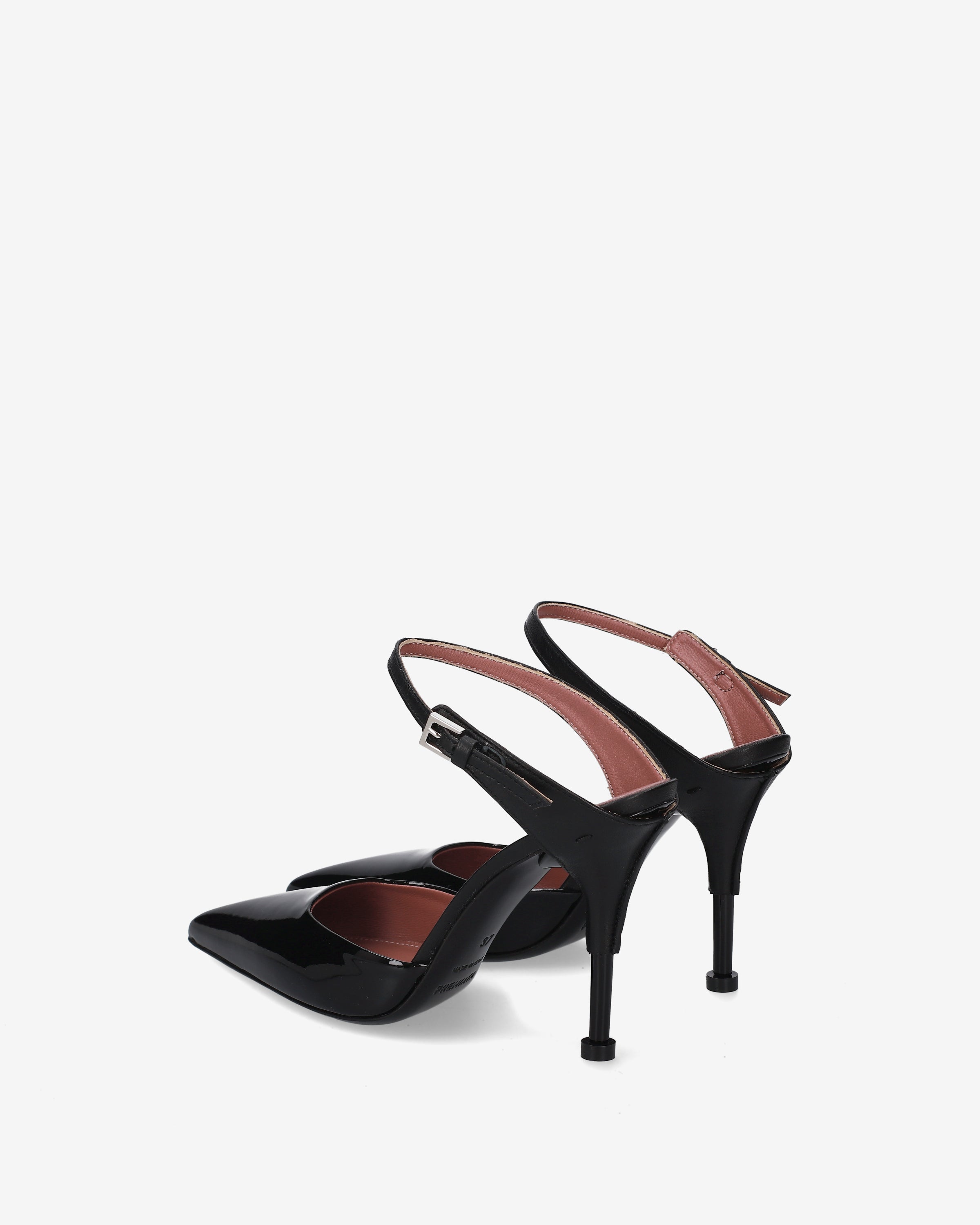 Premiata slingback verni noir escarpins 10 cm