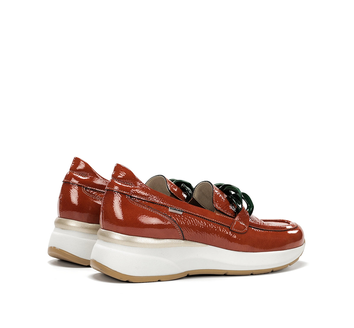 Dorking Flix D9671 mocassin femme orange confort