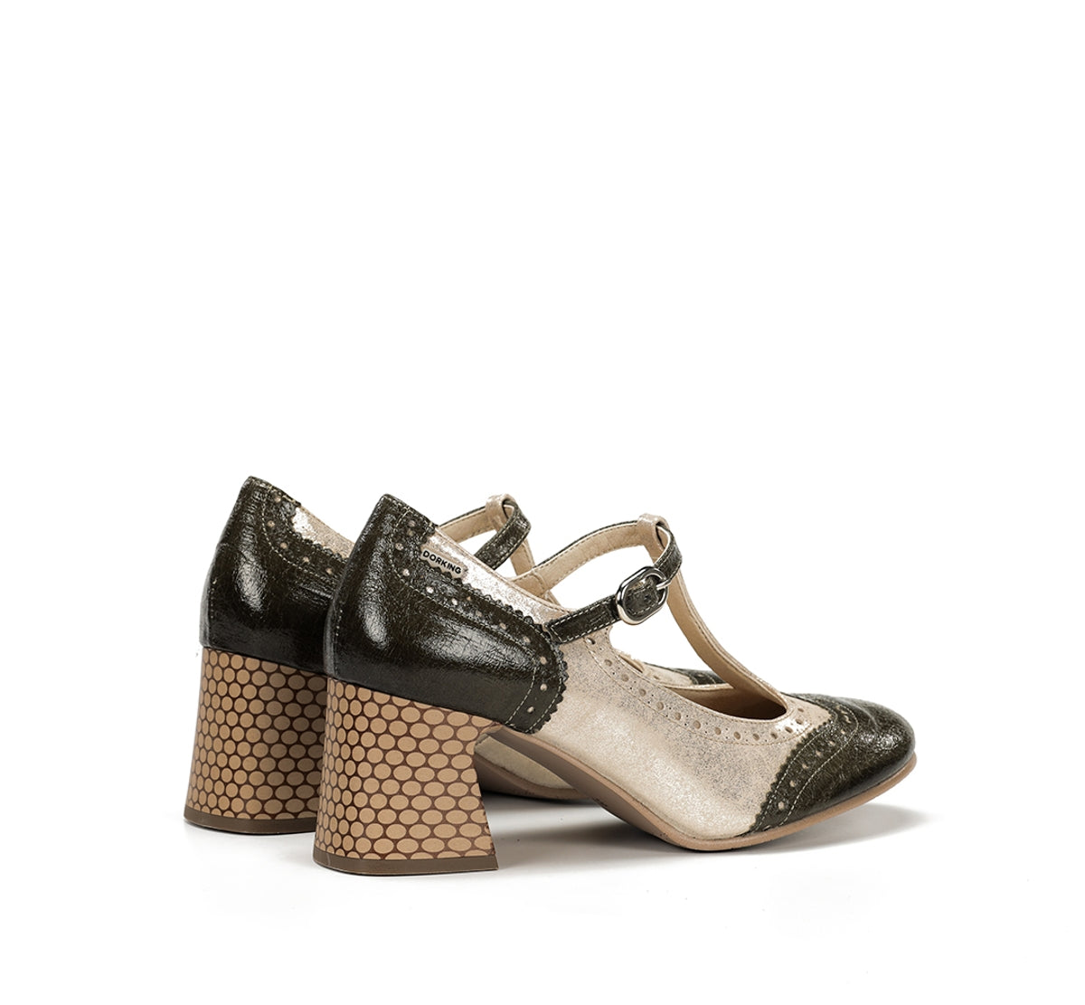 Dorking Daci D9677 chaussure vert femme talon