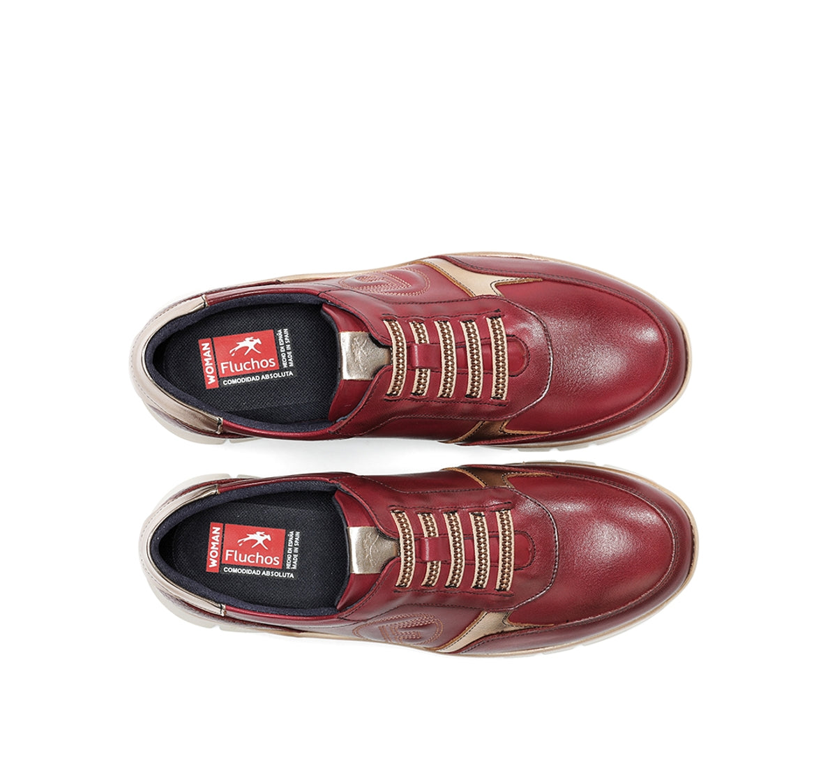 Fluchos Union F2074 baskets rouge femme large