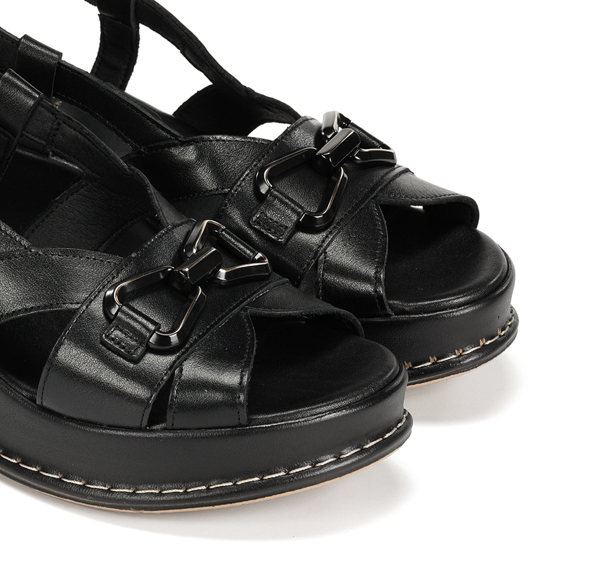 Dorking Windy D9651 sandales femme noires plateforme