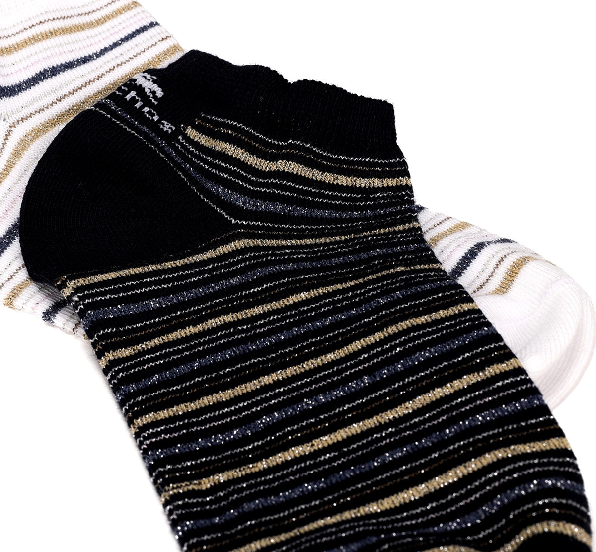 Fluchos CA0011 chaussettes noir blanc femme lot 2