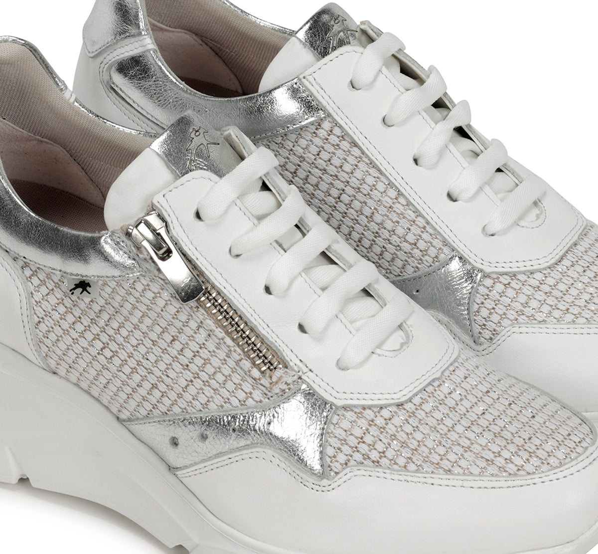 Fluchos Olas F1660 baskets femme blanc compensées