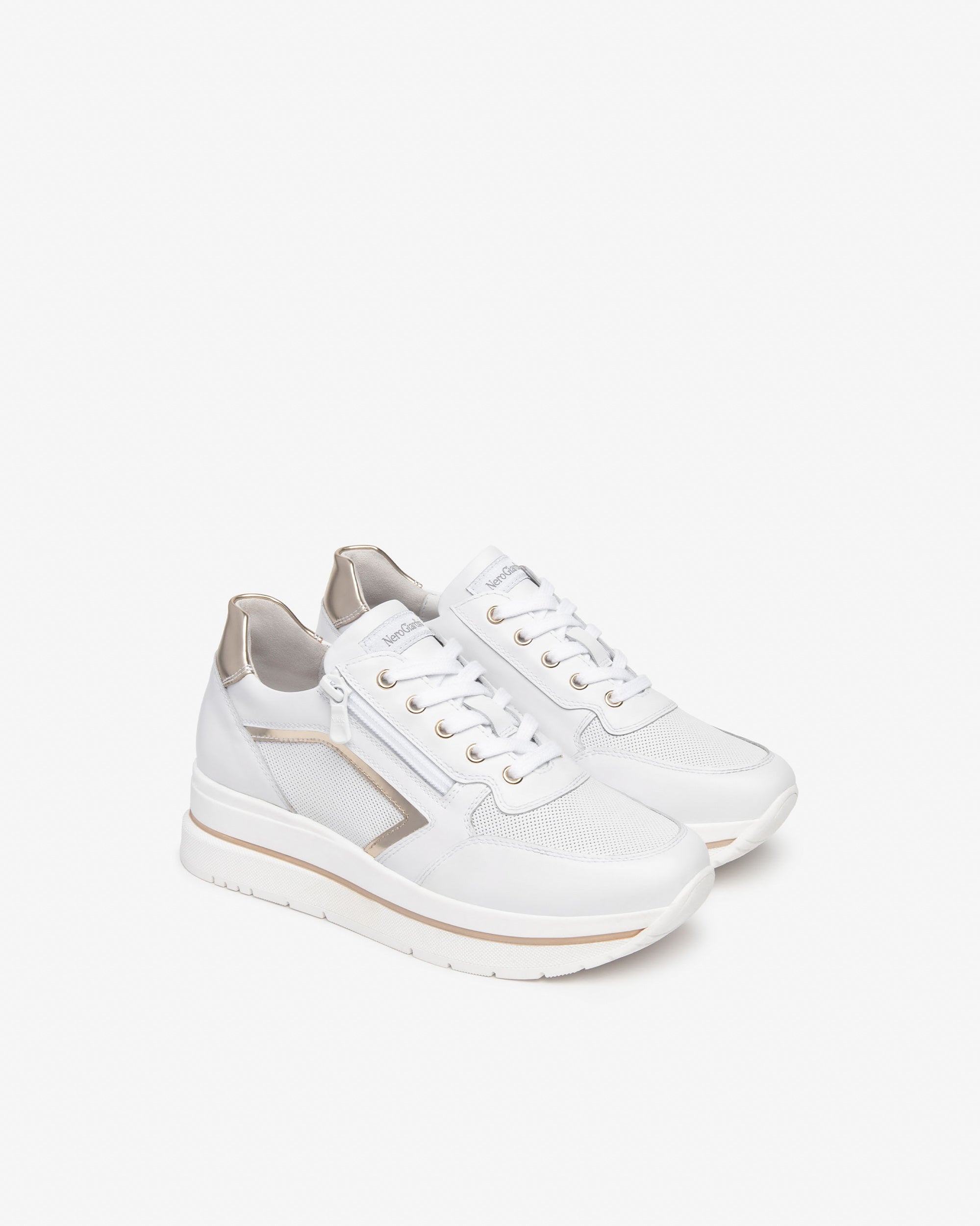 Nero Giardini Sneakers baskets cuir tissu femme pointure 35