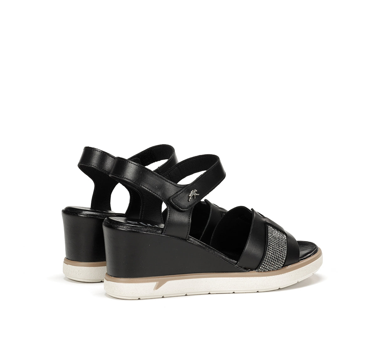 Fluchos Smash F1975 sandales compensées noir femme