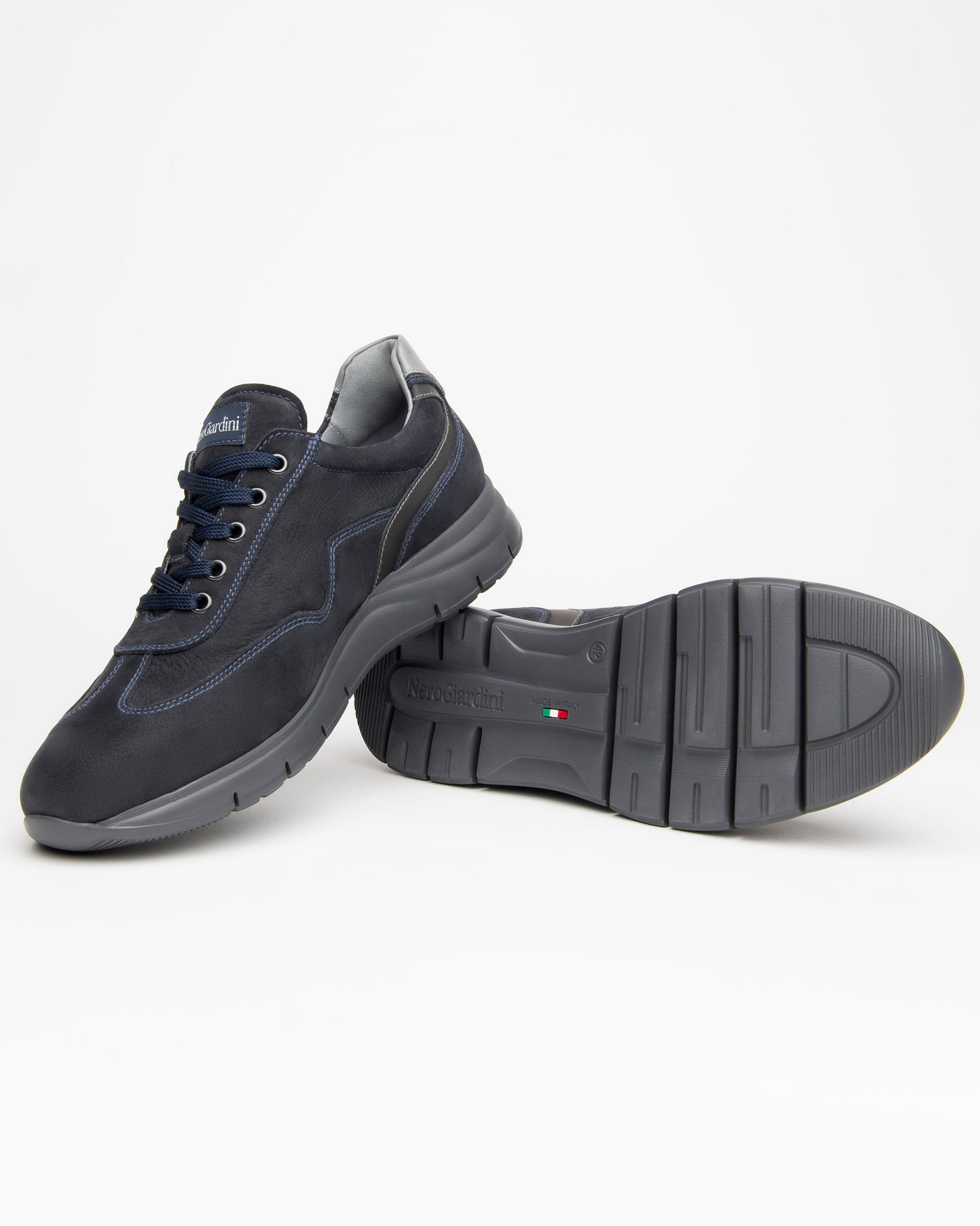 Nero Giardini Sneakers baskets cuir homme zip
