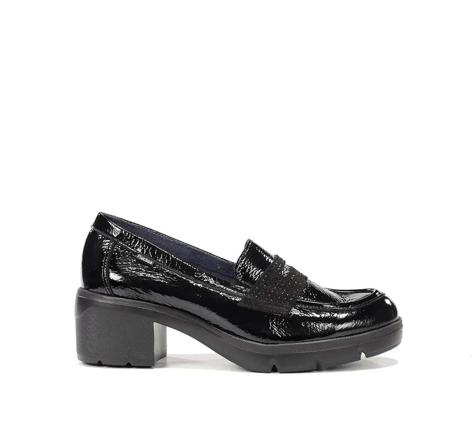 Fluchos Fugaz F2517 mocassins noir femme talon track